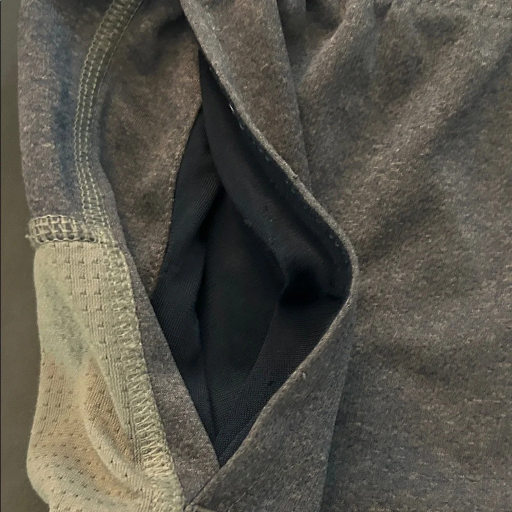 Adidas Men's Dark Blue and Gray Athletic Shorts